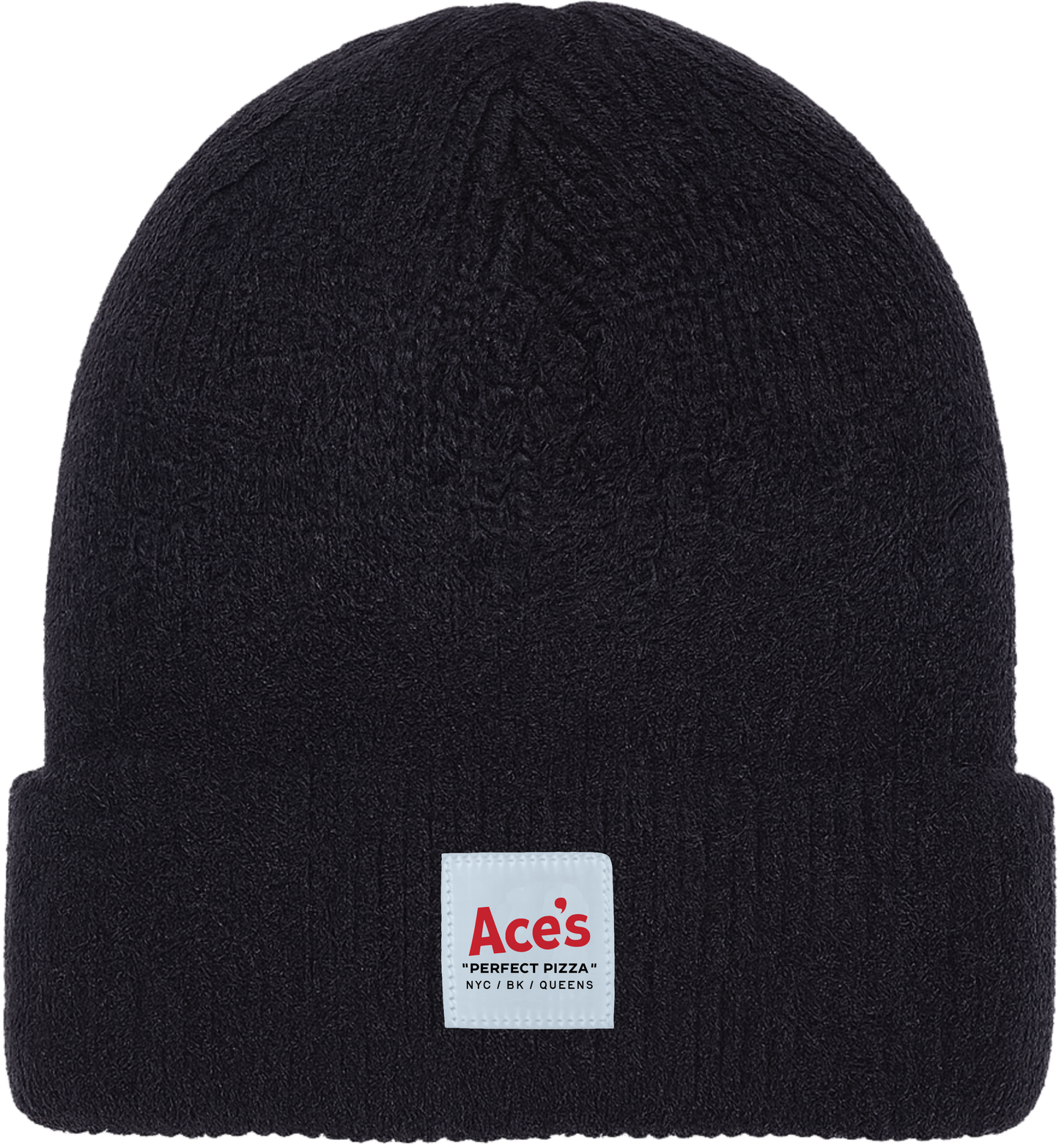 Cuffed Patch Knit Beanie